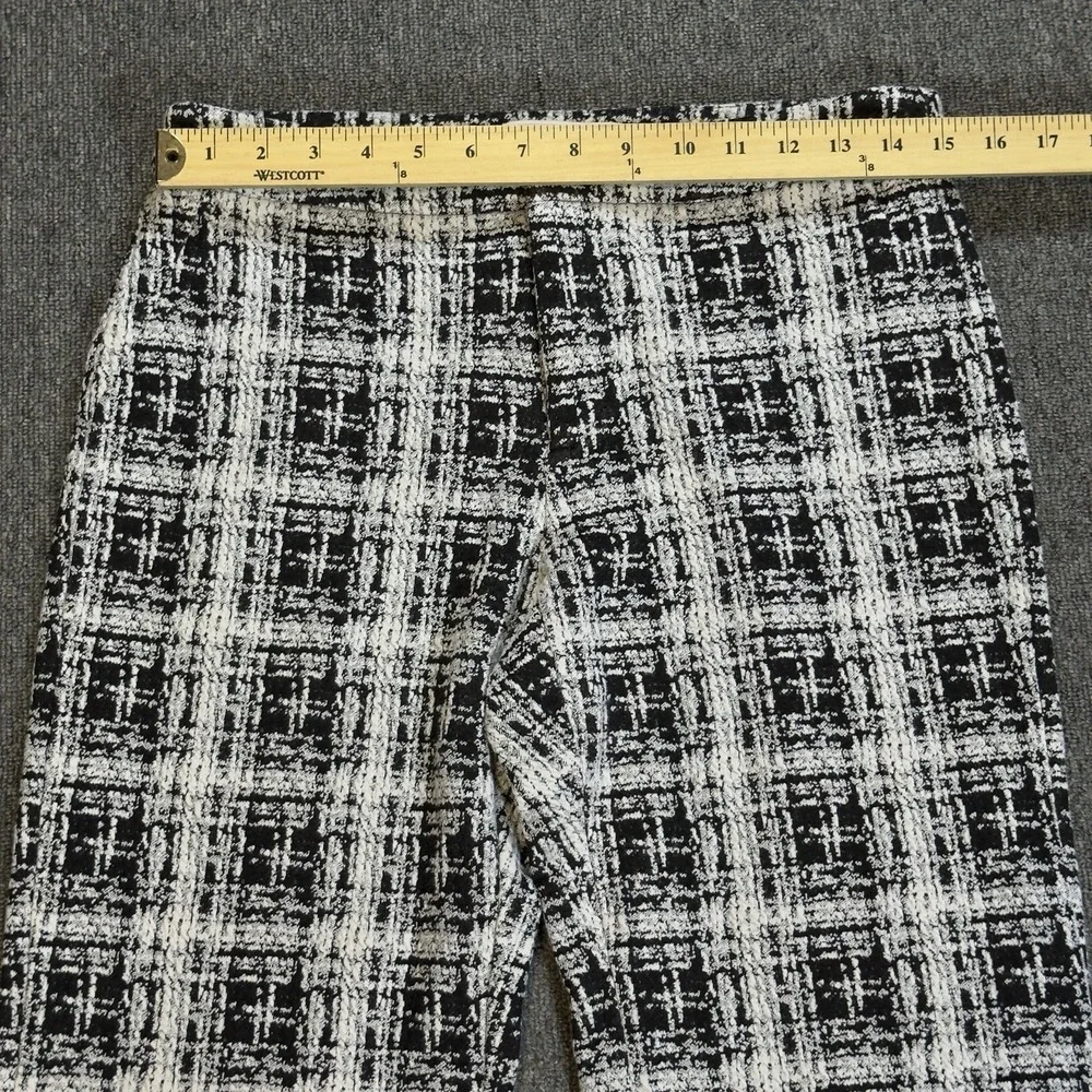 Michael‎ Kors Black & White Tweed Cropped Pants Women's Size Medium Career